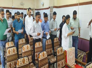 Ekta Diwas oath taking ceremony in GTB Hospital.